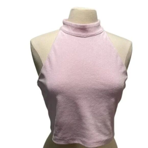 NWT Fabletics Terry Built-In Bra Tank in Pink Size Lg - Picture 5 of 5